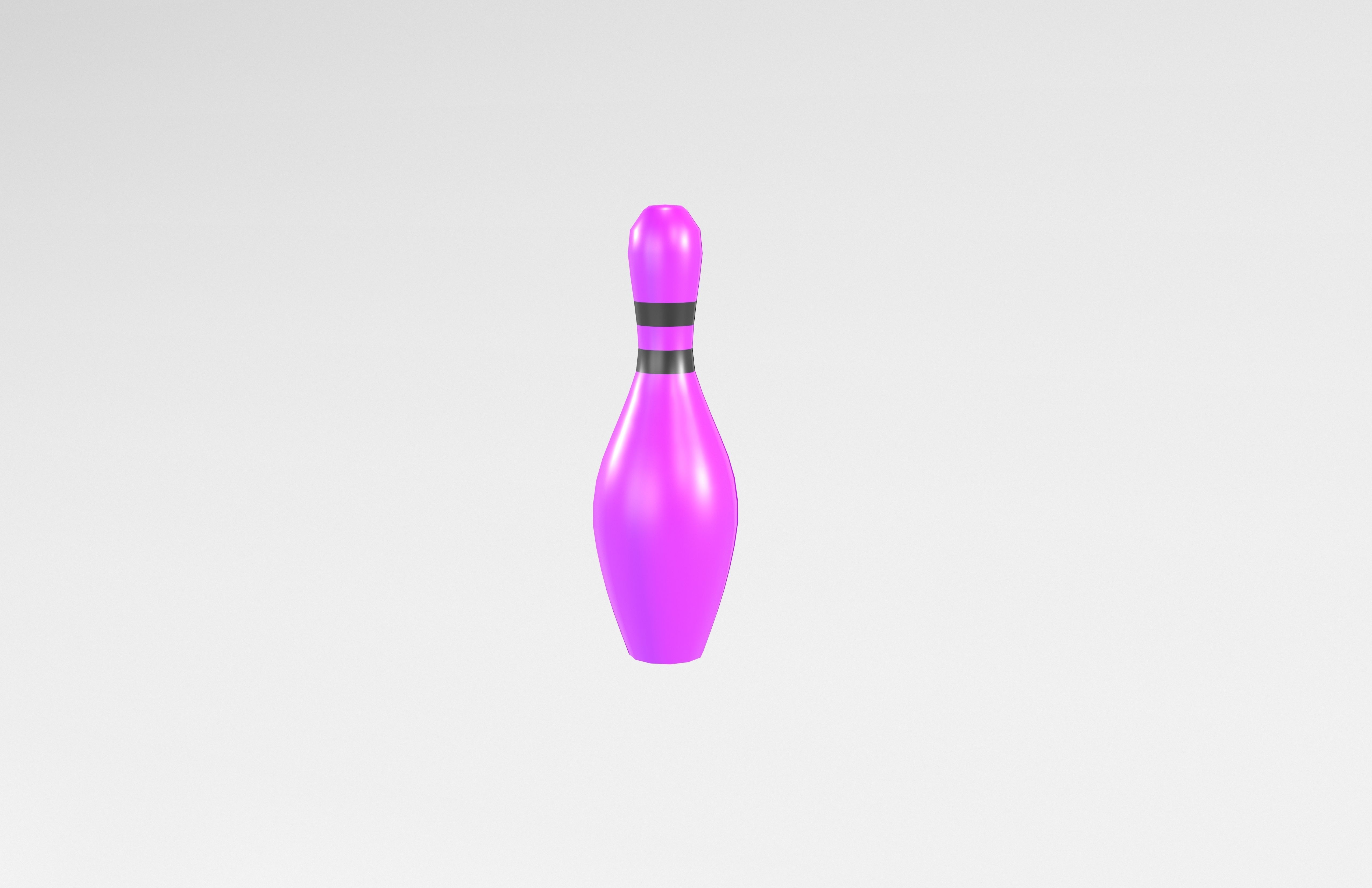 Bowling Pin v1 007 Low-poly 3D model_3