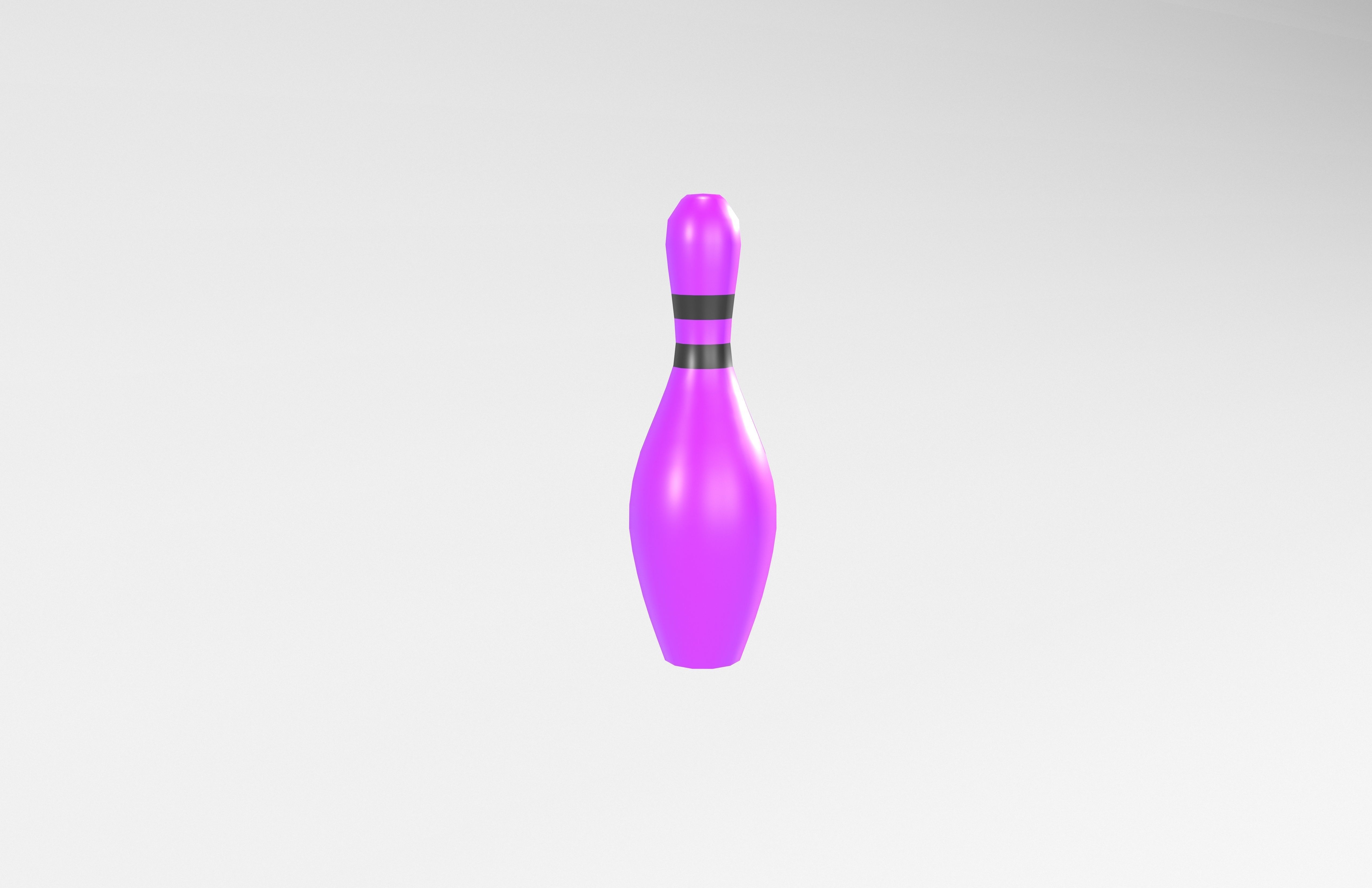 Bowling Pin v1 007 Low-poly 3D model_4