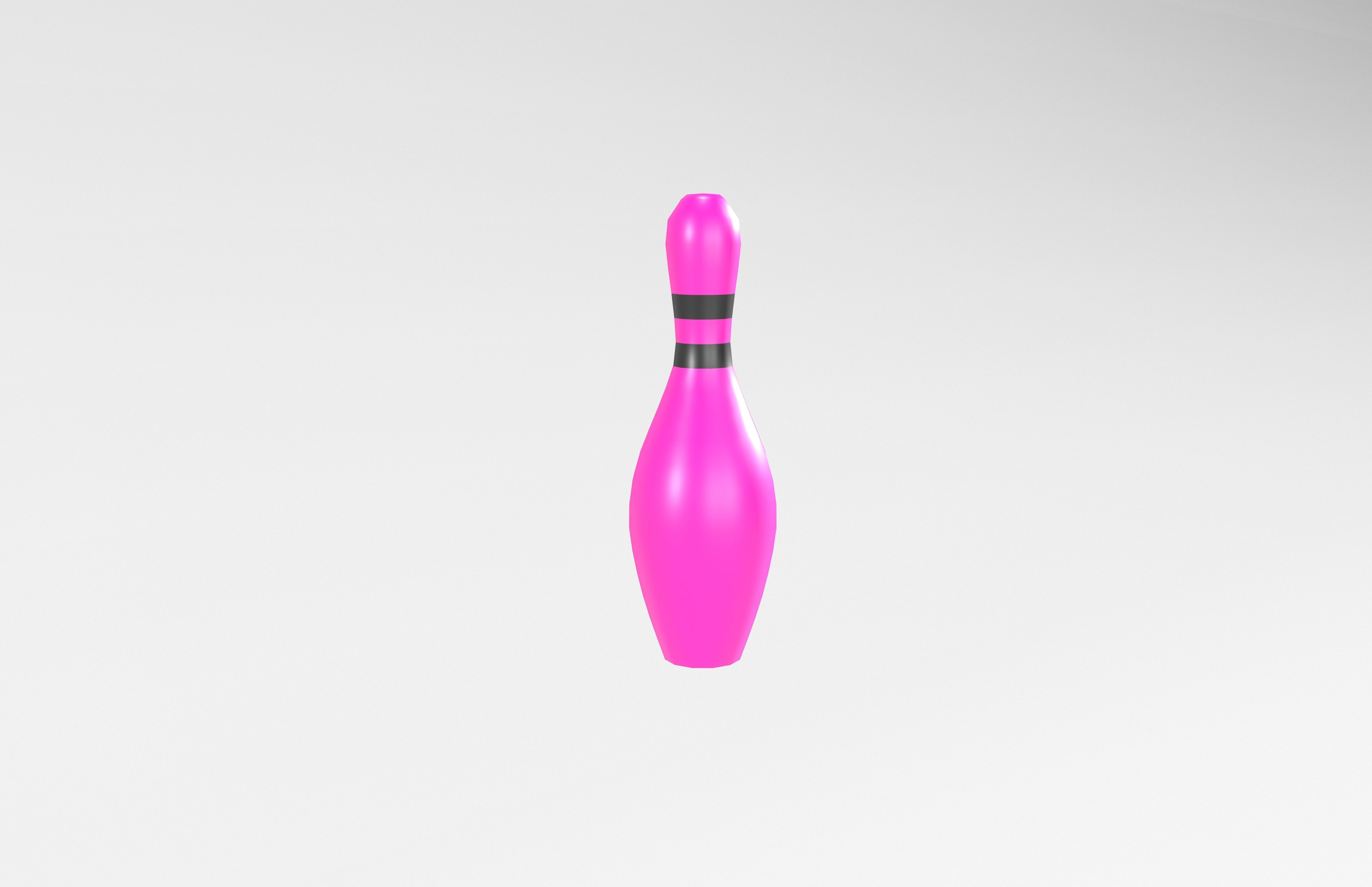 Bowling Pin v1 008 Low-poly 3D model_4