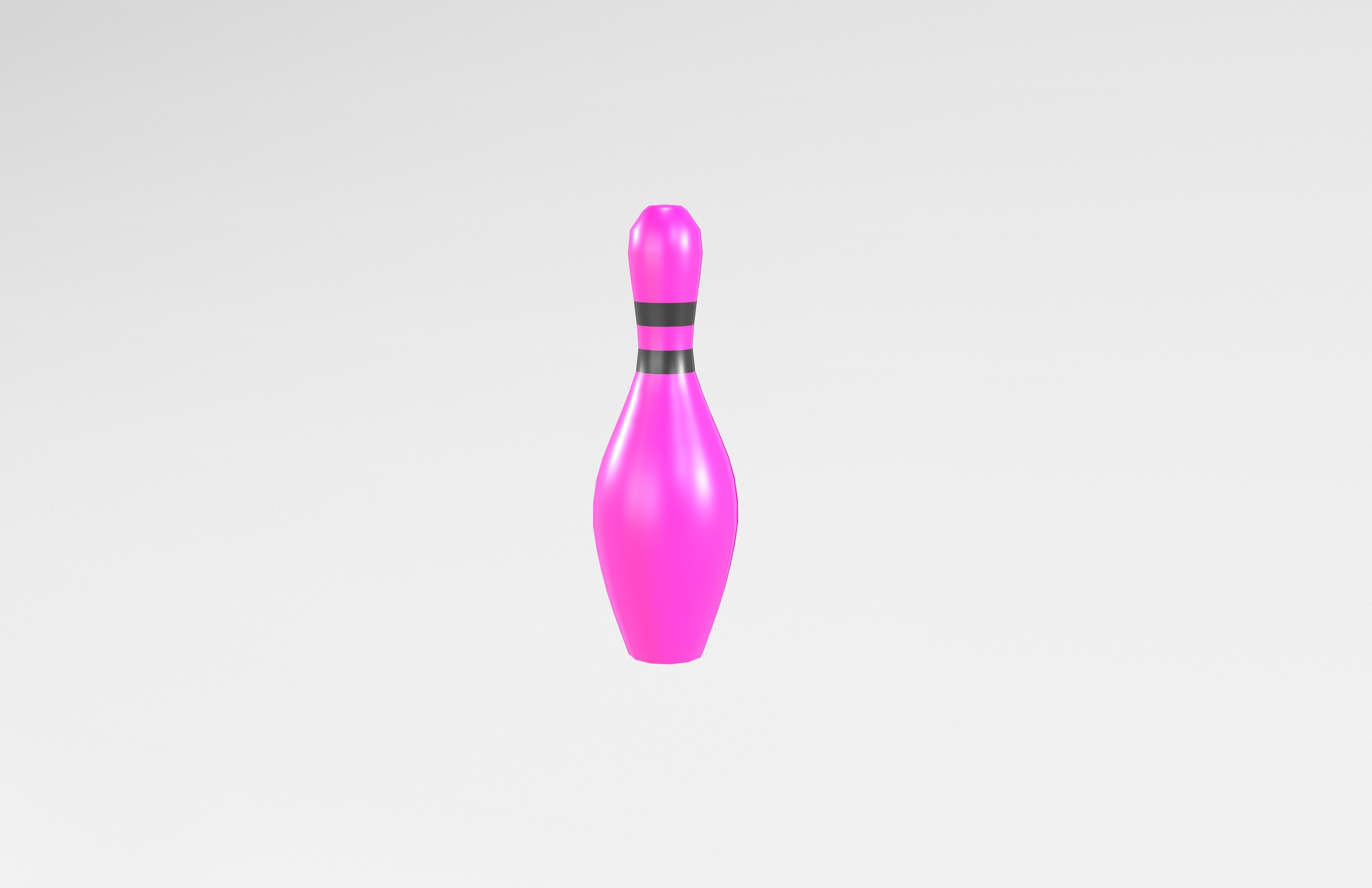 Bowling Pin v1 008 Low-poly 3D model_3