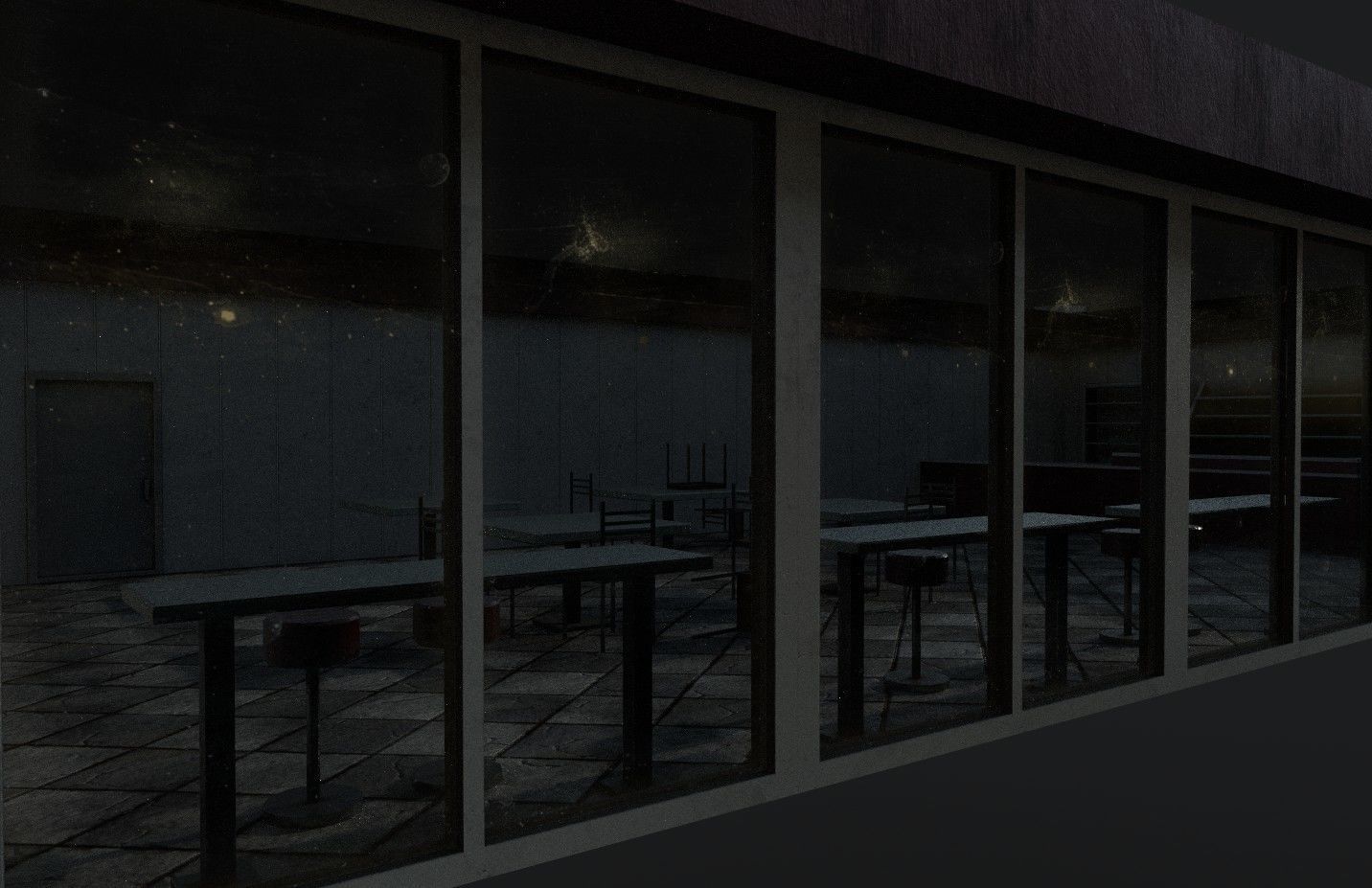 Gas Station Low-poly 3D model_7