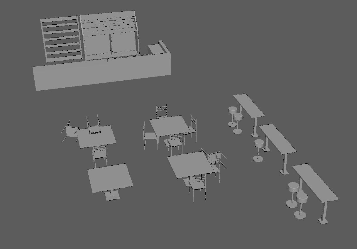 Gas Station Low-poly 3D model_11