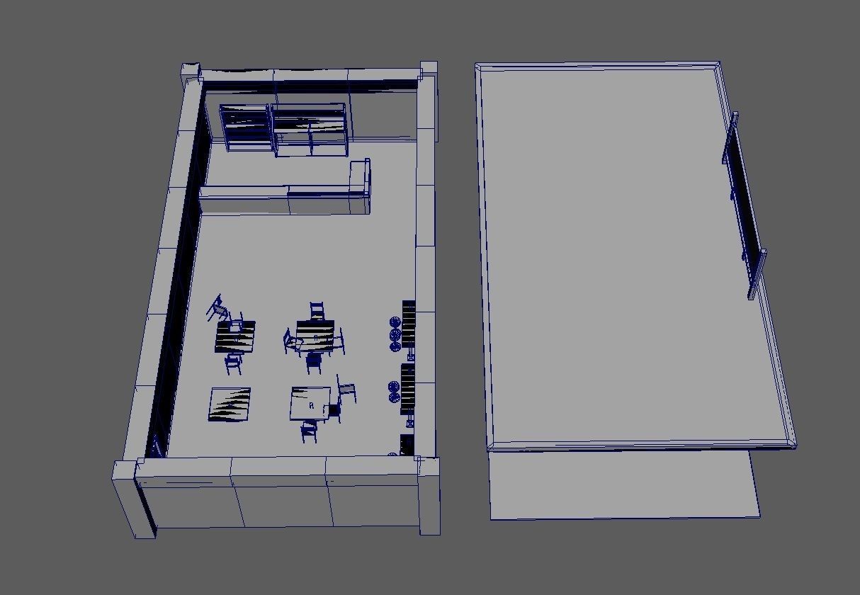 Gas Station Low-poly 3D model_10