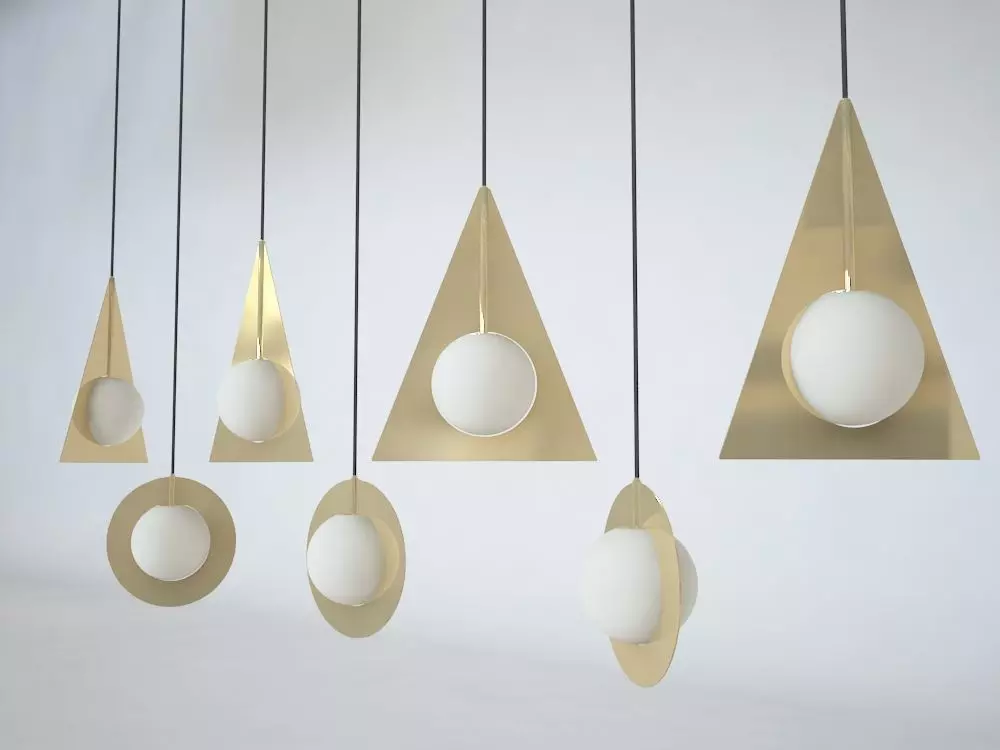 TOM DIXON PLANE PENDANT LIGHTS 3D model_0