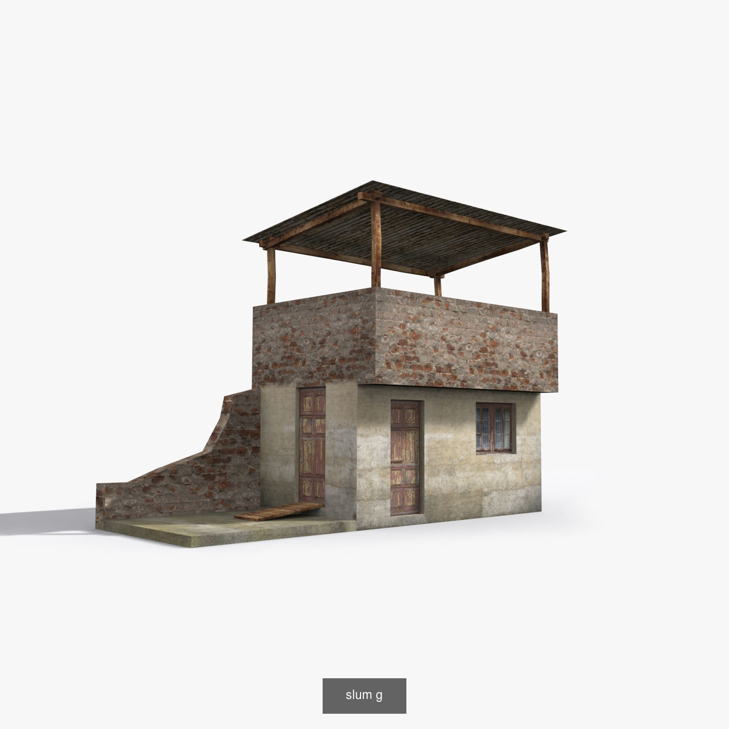 Arab Collection old building with tarp on roof _26