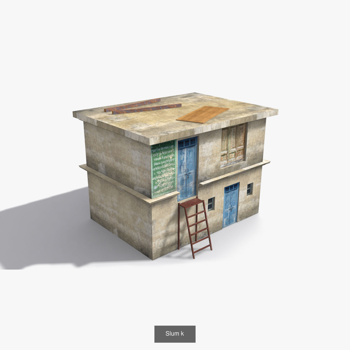 Arab Collection old building with tarp on roof _19