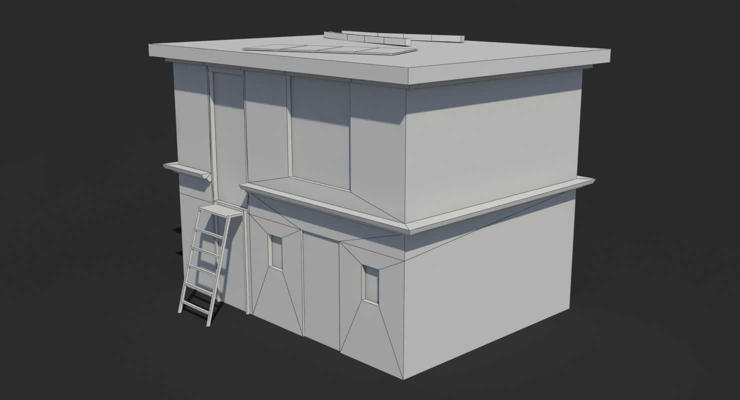 Arab Collection old building with tarp on roof _24