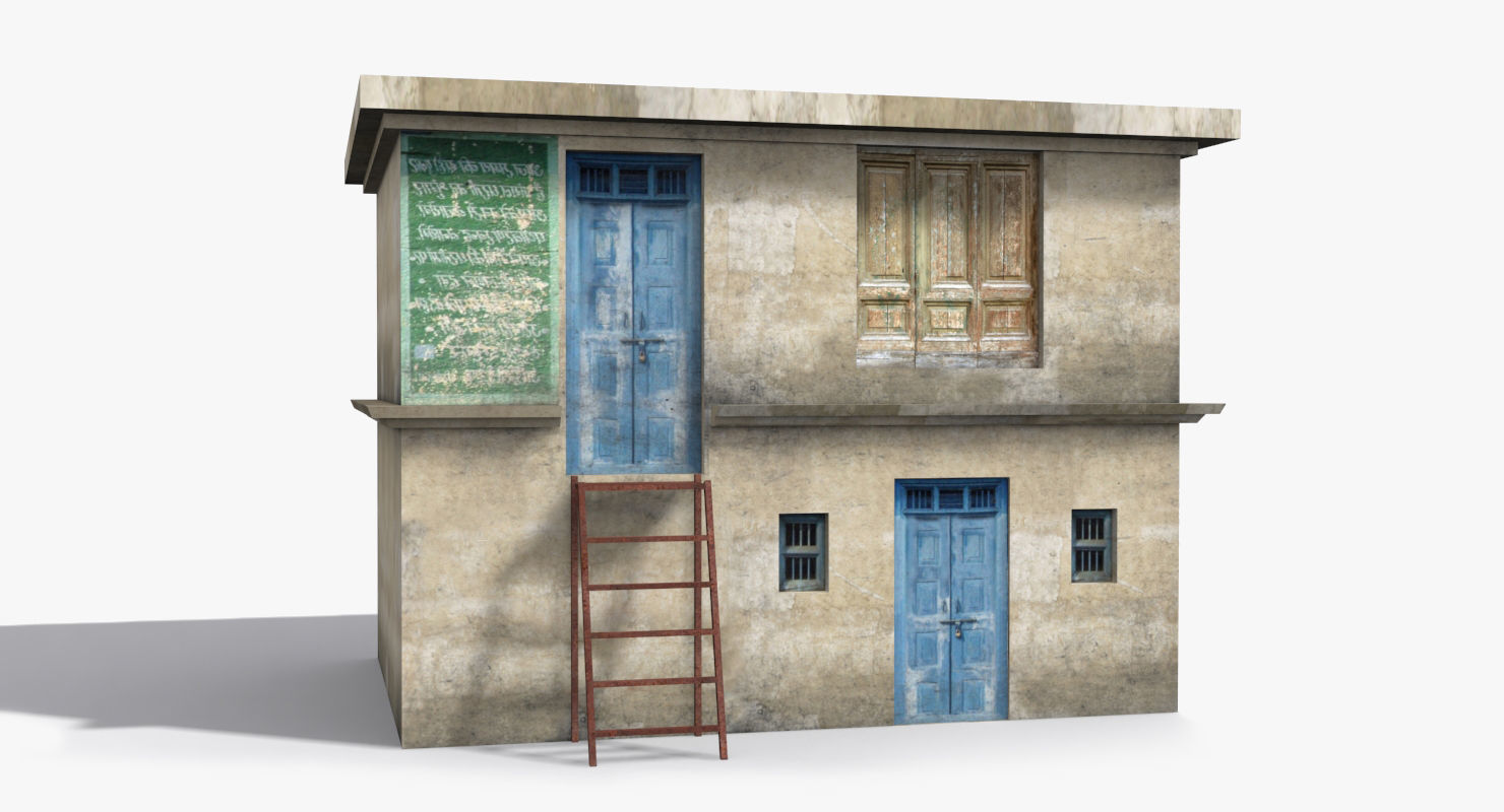 Arab Collection old building with tarp on roof _21