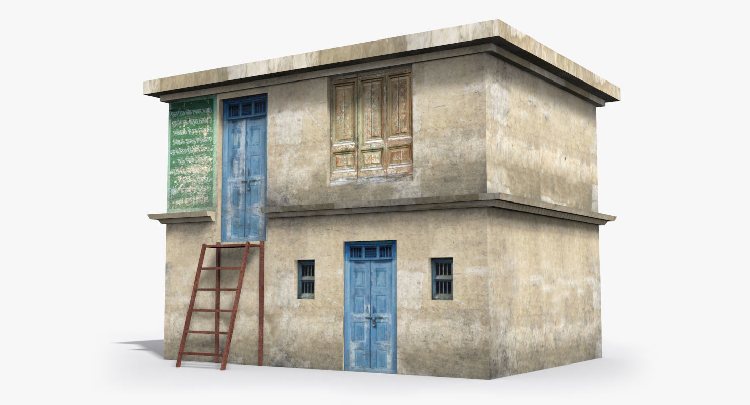 Arab Collection old building with tarp on roof _20