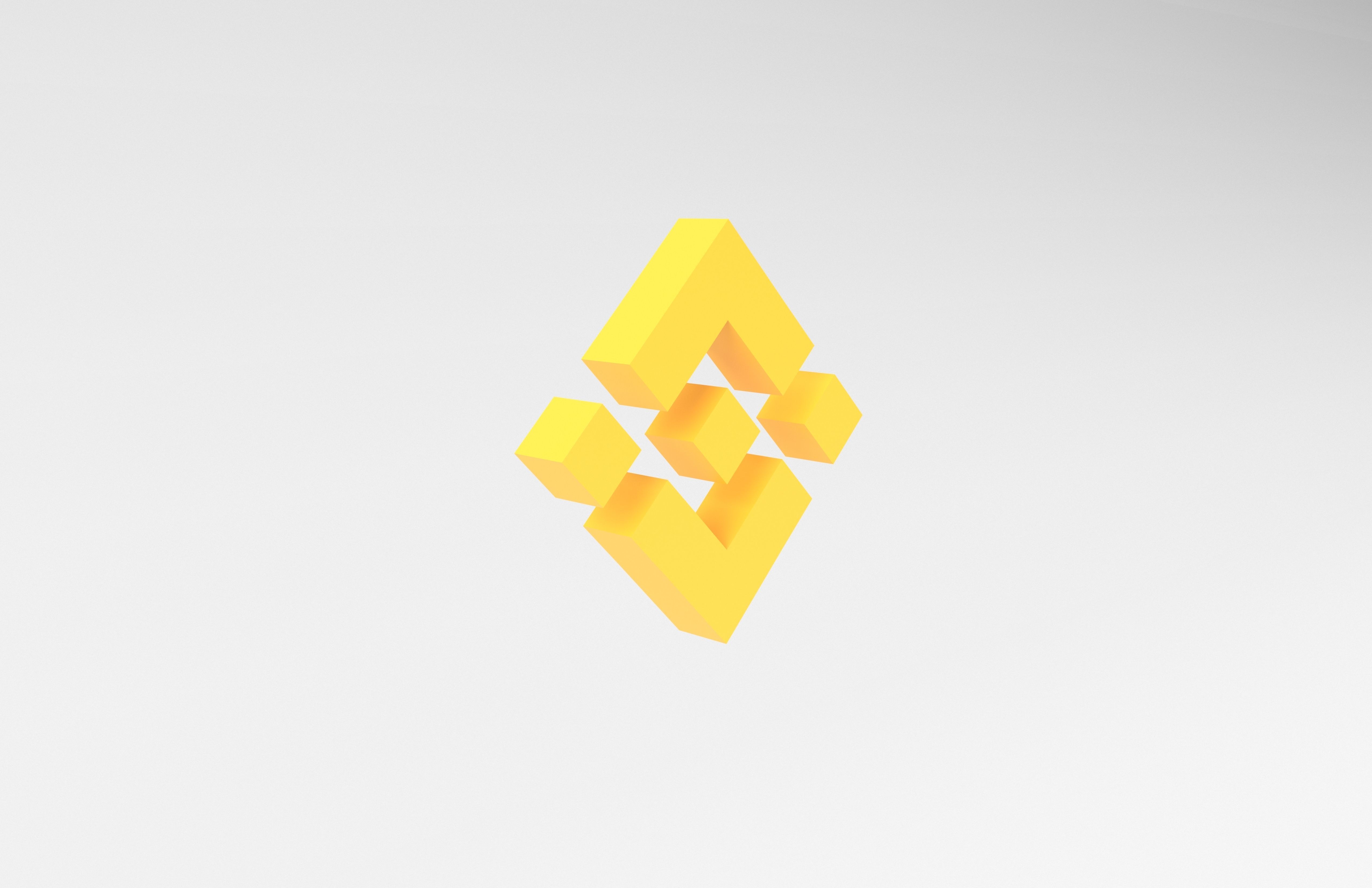 Binance Coin v1 001 Low-poly 3D model_3
