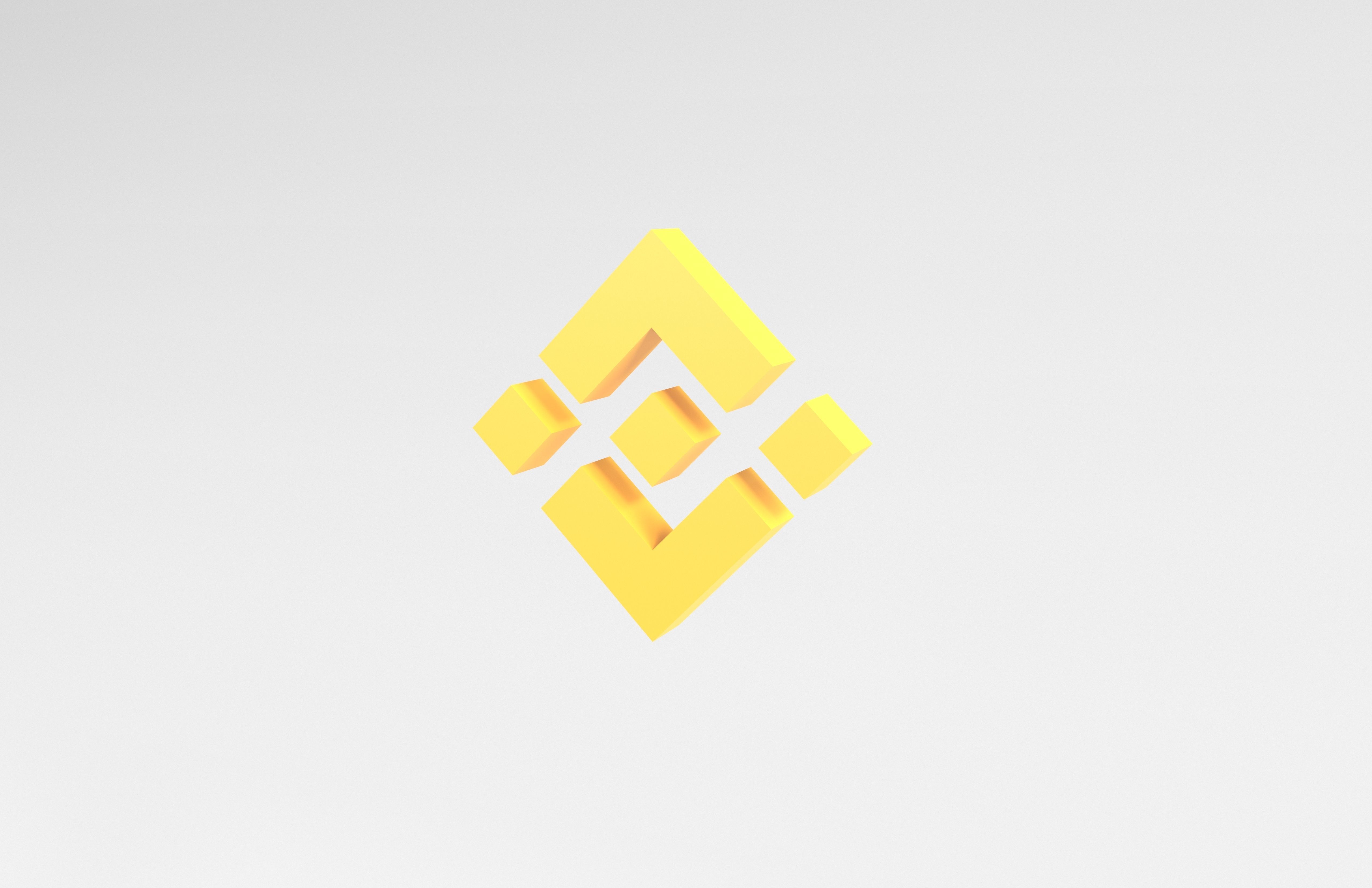 Binance Coin v1 001 Low-poly 3D model_2