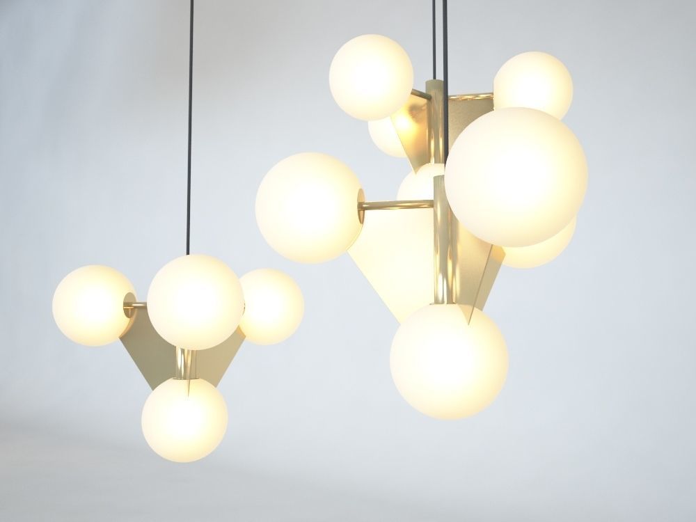 TOM DIXON PLANE SHORT CHANDELIERS 3D model_1