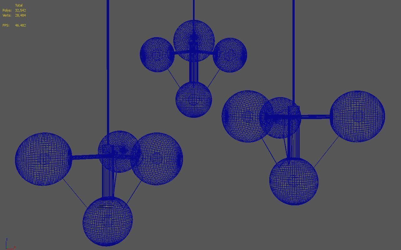 TOM DIXON PLANE SHORT CHANDELIERS 3D model_9