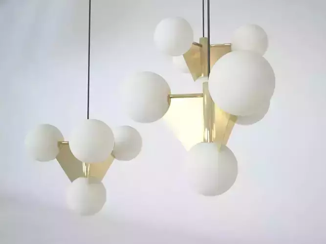 TOM DIXON PLANE SHORT CHANDELIERS