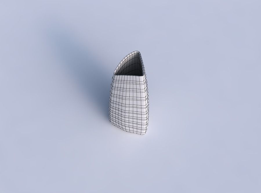 Vase curved tipping triangle with small horizontal sections 3D print model_6