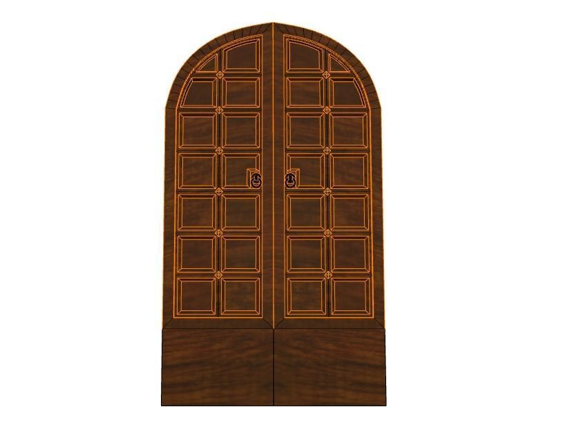 Medieval Doors 3D model_1