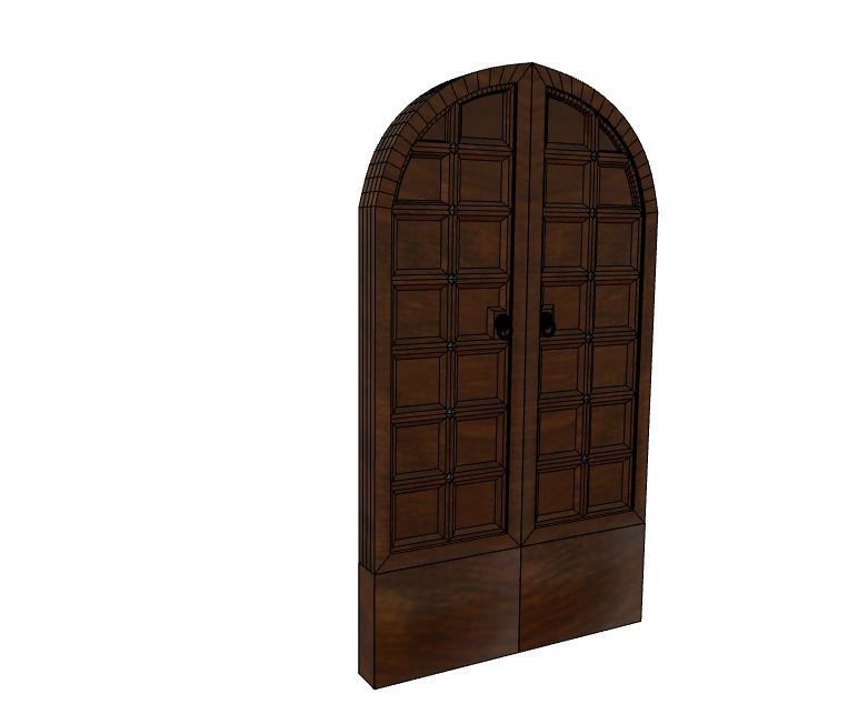 Medieval Doors 3D model_7