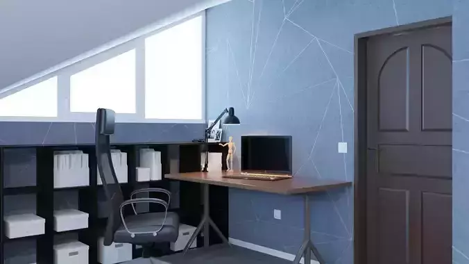 Attic interior scene