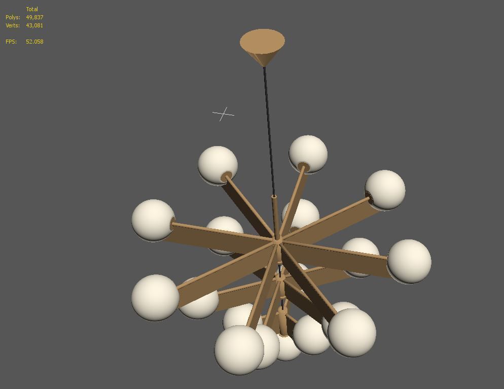 TOM DIXON PLANE TIERED CHANDLEIERS 3D model_8
