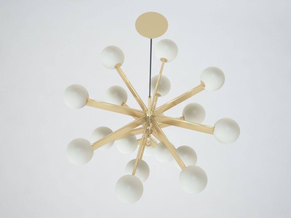 TOM DIXON PLANE TIERED CHANDLEIERS 3D model_2