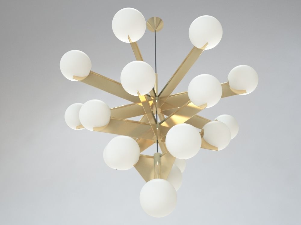 TOM DIXON PLANE TIERED CHANDLEIERS 3D model_6