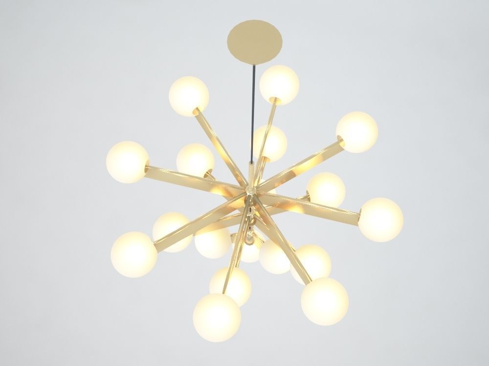 TOM DIXON PLANE TIERED CHANDLEIERS 3D model_3