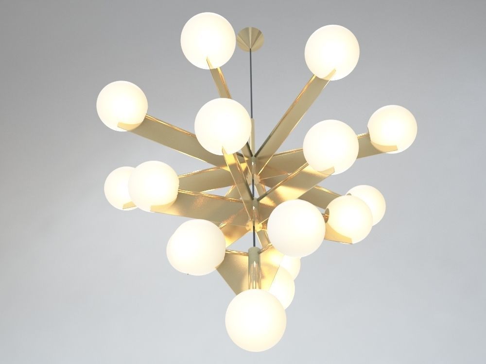 TOM DIXON PLANE TIERED CHANDLEIERS 3D model_7