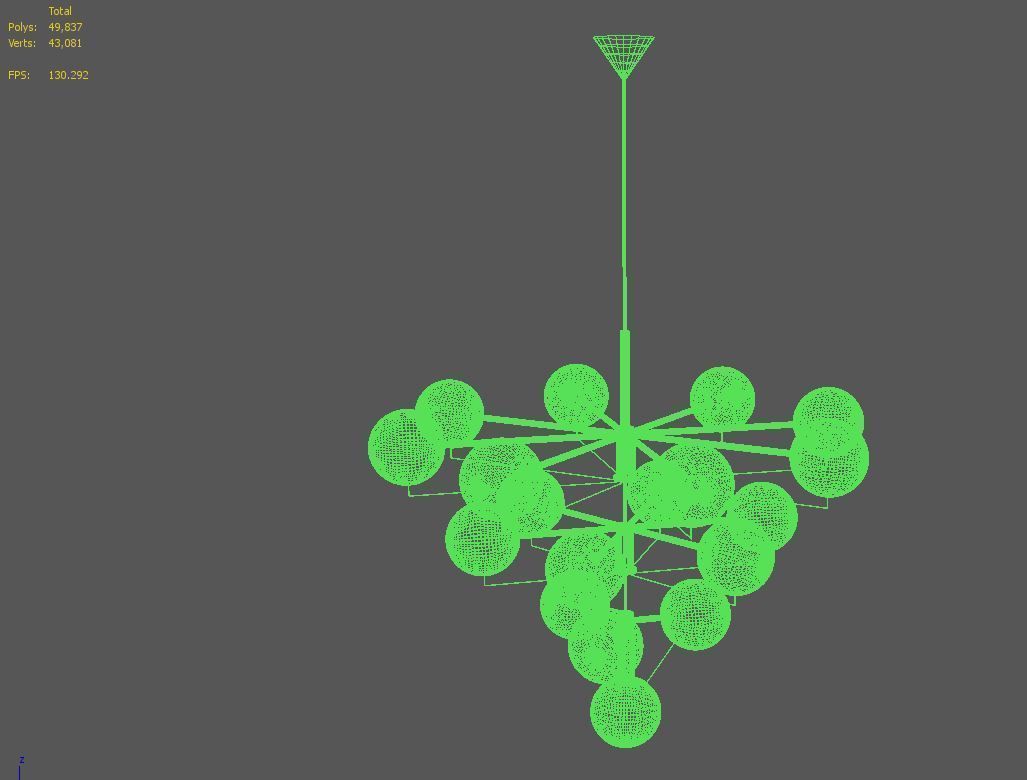 TOM DIXON PLANE TIERED CHANDLEIERS 3D model_9