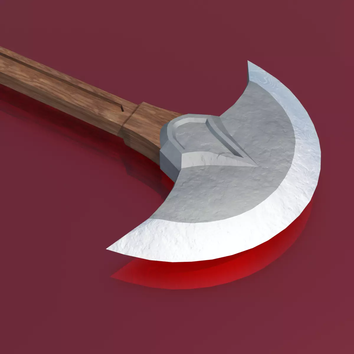 Pendulum Axe Blade Low-poly 3D model_0