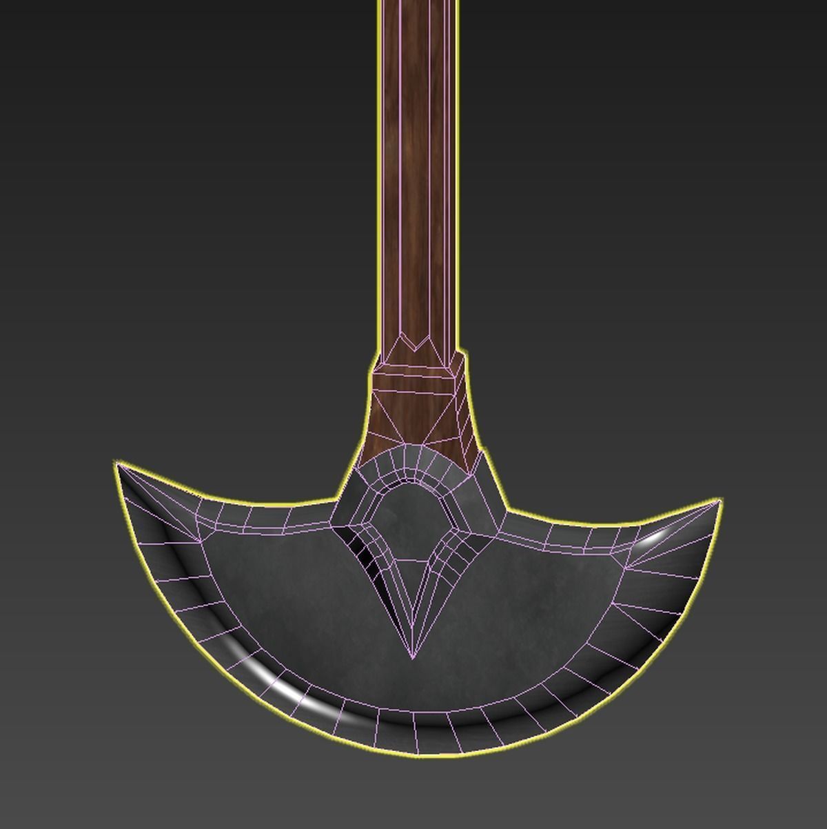 Pendulum Axe Blade Low-poly 3D model_3