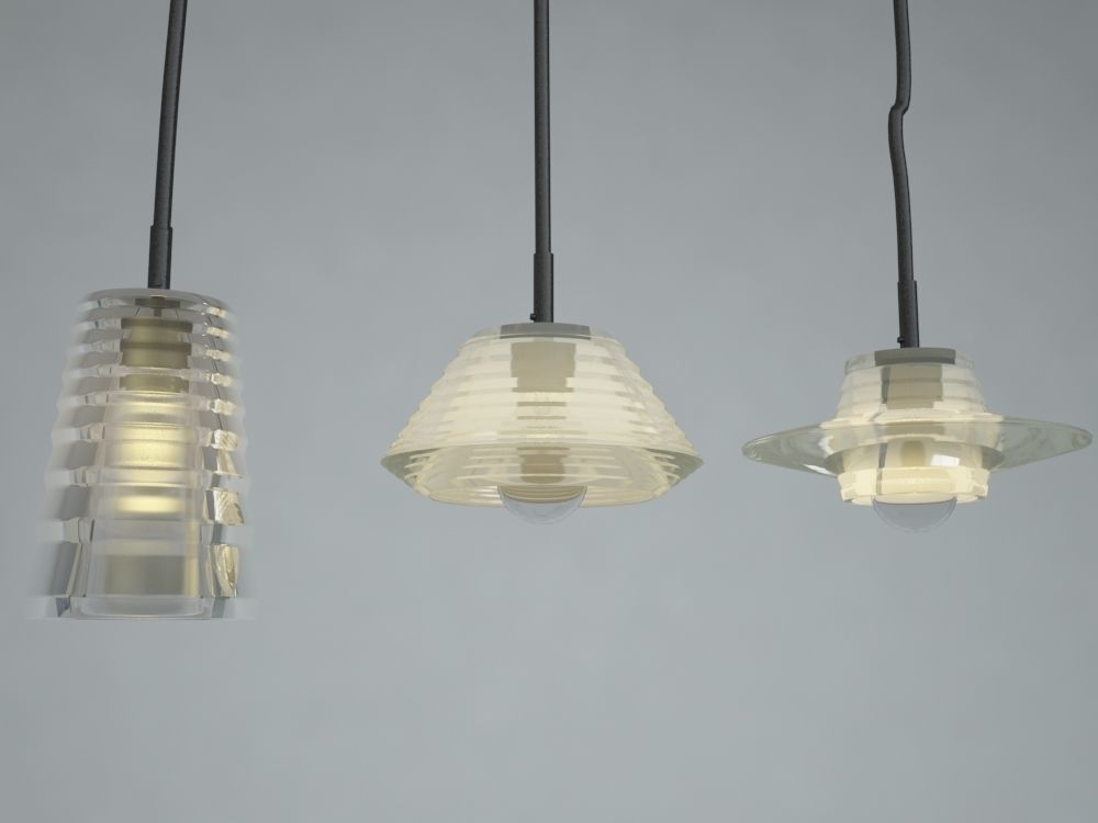 TOM DIXON GLASS PRESSED PENDANT LIGHTS 3D model_6