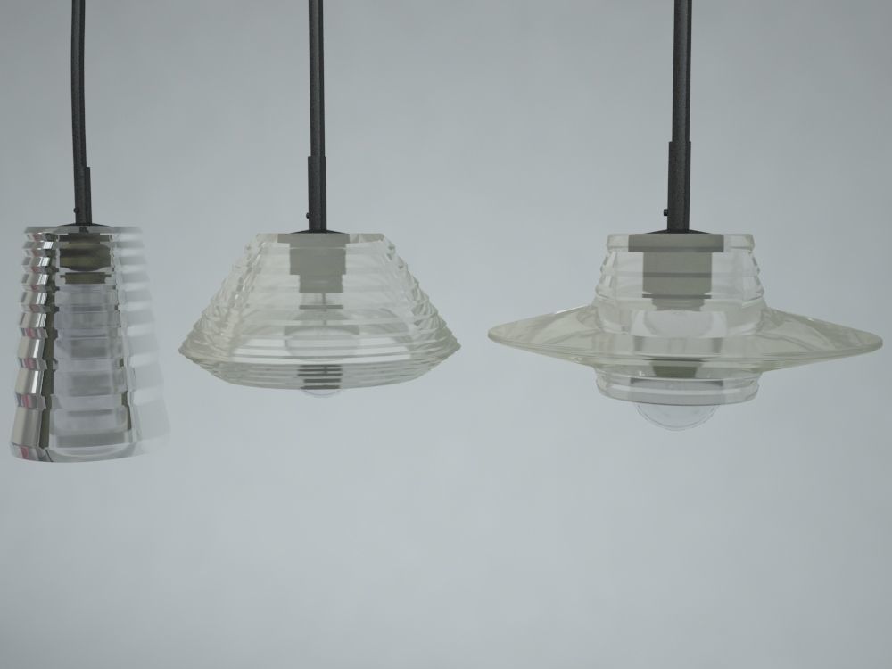 TOM DIXON GLASS PRESSED PENDANT LIGHTS 3D model_3
