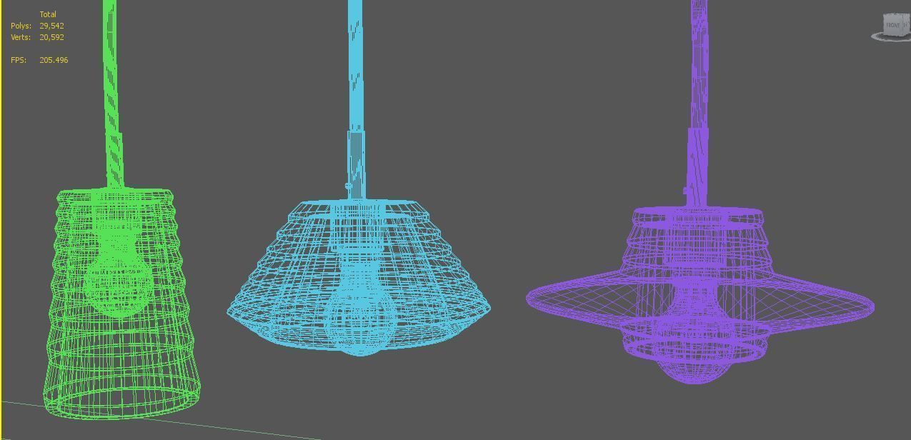 TOM DIXON GLASS PRESSED PENDANT LIGHTS 3D model_8