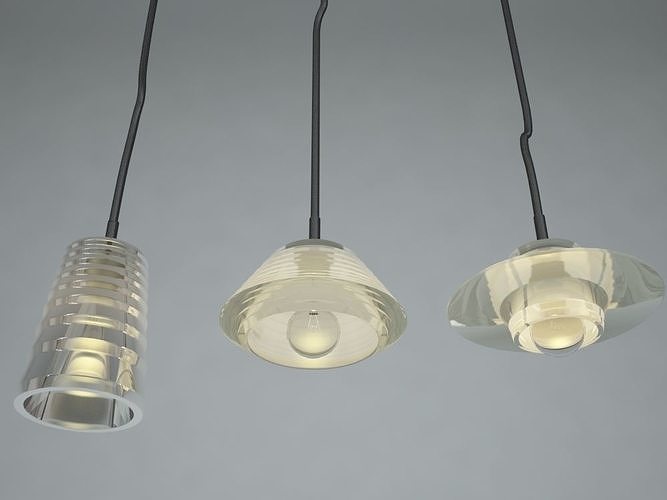 TOM DIXON GLASS PRESSED PENDANT LIGHTS 3D model