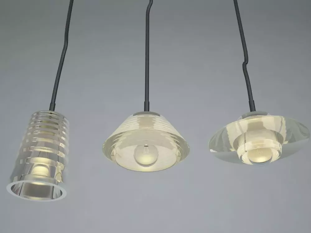 TOM DIXON GLASS PRESSED PENDANT LIGHTS 3D model_0