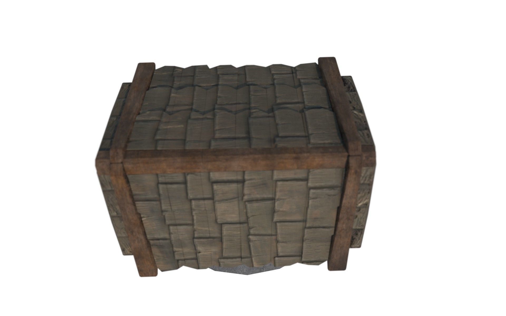 old 3D Stone Well Vintage Well Low-poly 3D model_4