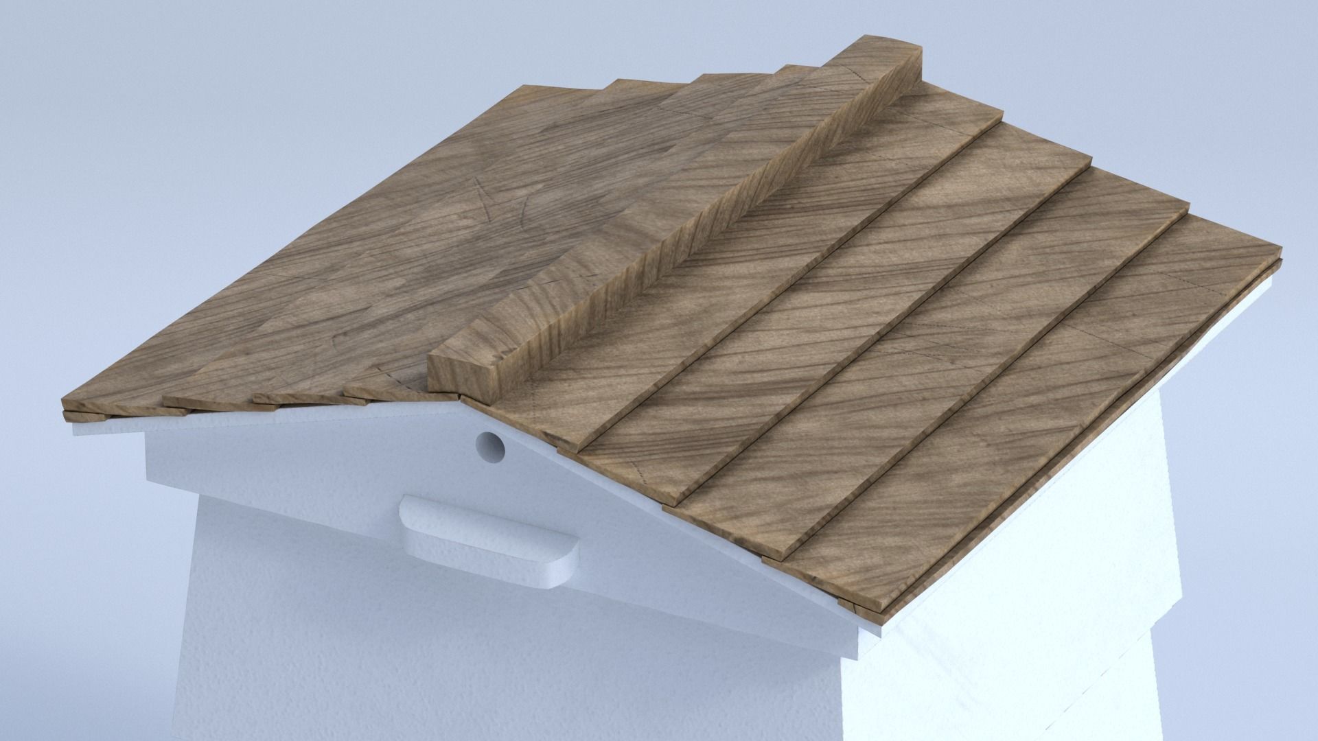 Wooden Beehive 3D model_3