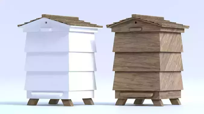 Wooden Beehive 3D model