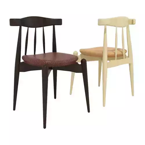 Chair two dining chairs with wooden seat and back