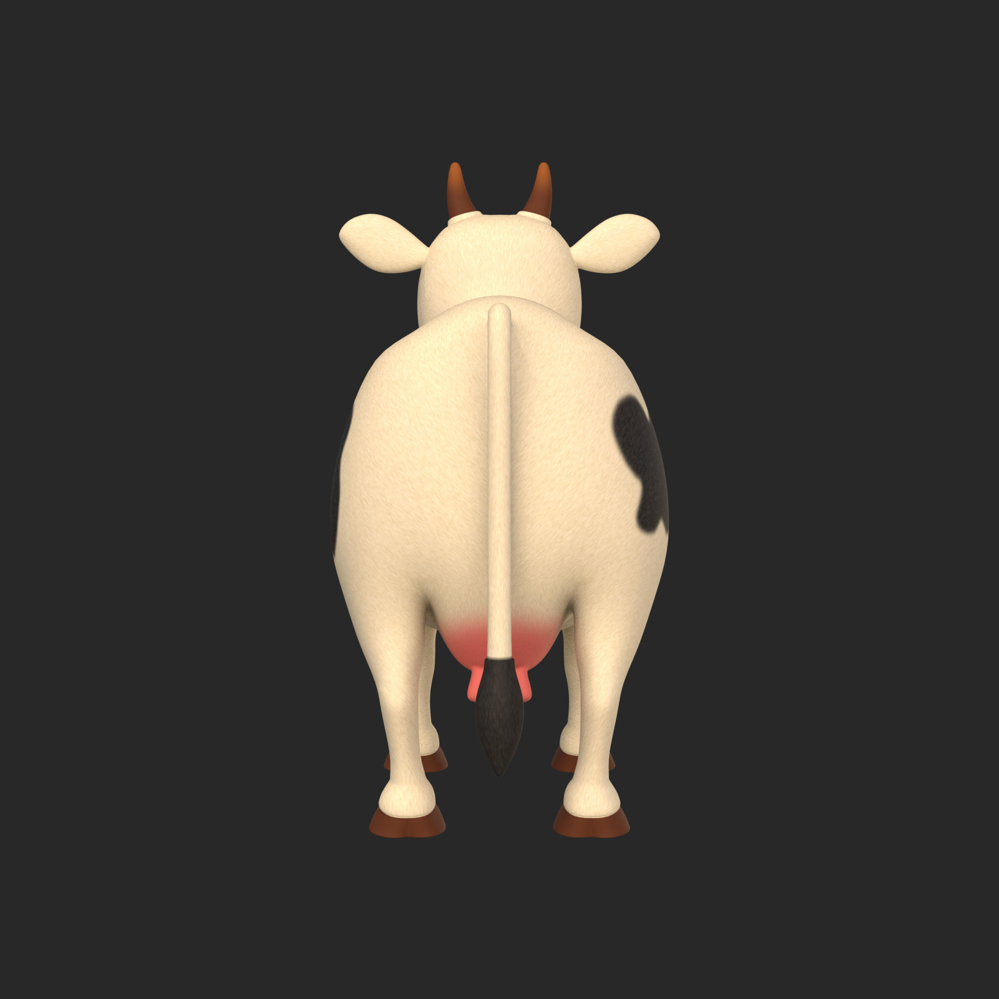 Cartoon Cow V2 Low-poly 3D model_6