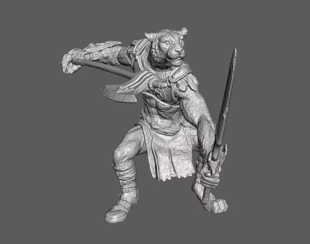 Tiger Fighter Figurine 3D Scan Free 3D print model