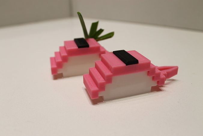 Modular Nigiri Crayfish with Seaweed Sushi 3D print model