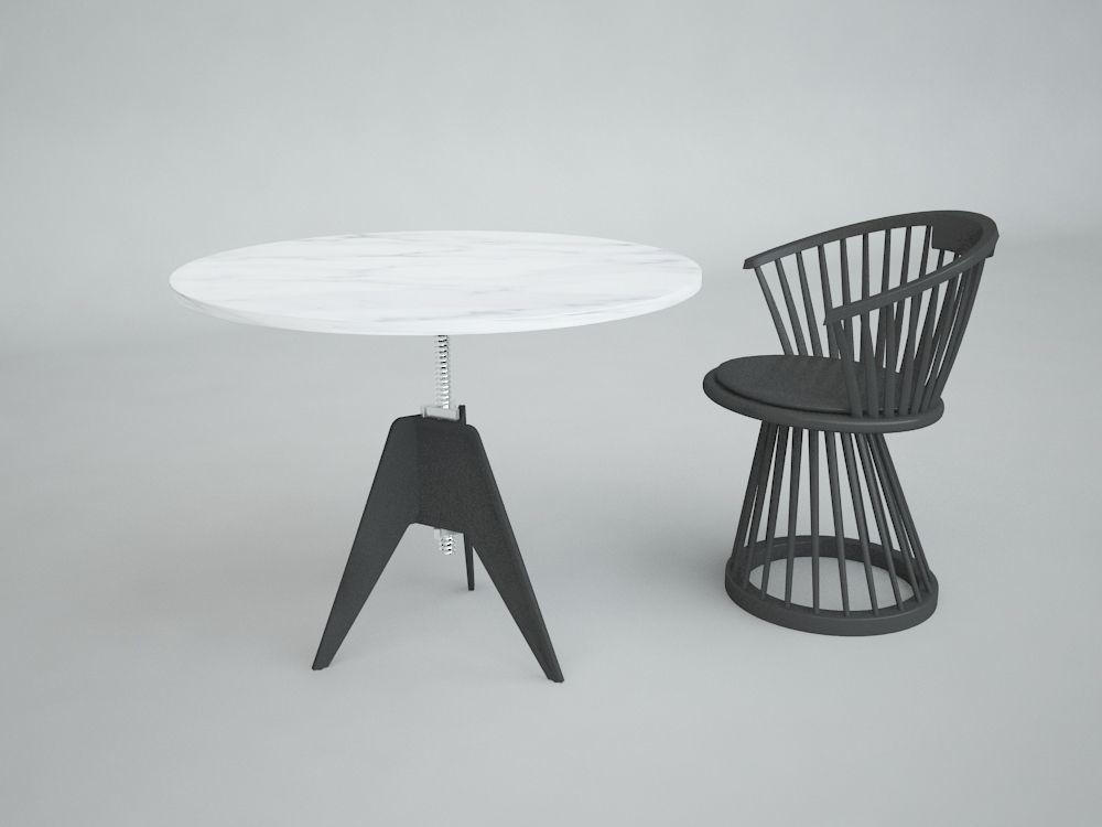 TOM DIXON SCREW TABLE LARGE 3D model_4