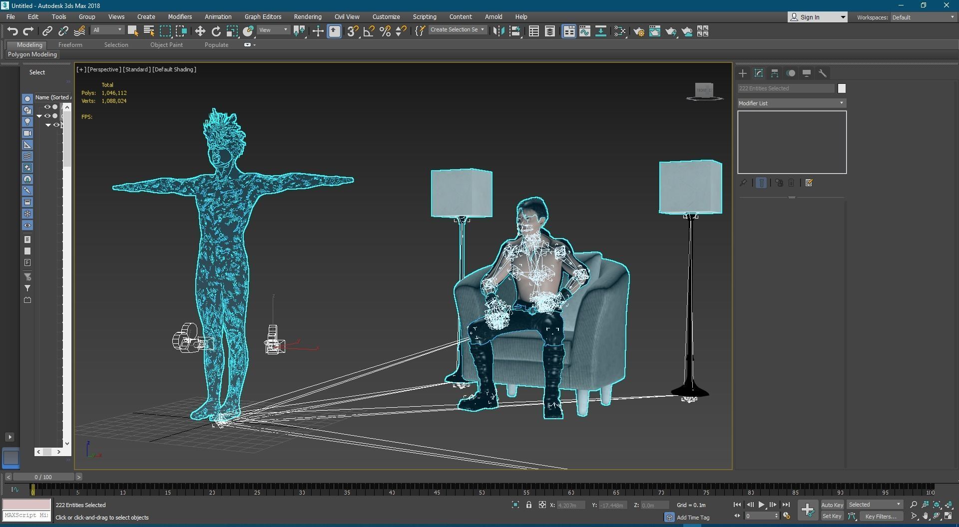 johnny depp 2 3D model Ready for animation with animation 3D model_13