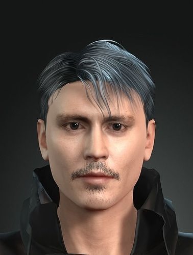 johnny depp 2 3D model Ready for animation with animation 3D model
