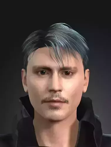 johnny depp 2 3D model Ready for animation with animation 3D model