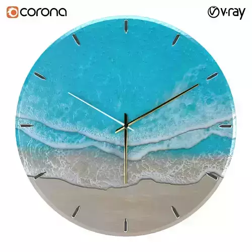 Clock Sea Wave 3D model