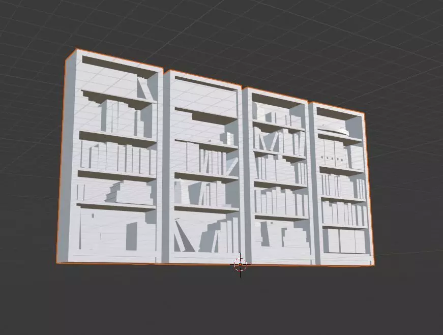Simple shelves Free 3D model_0