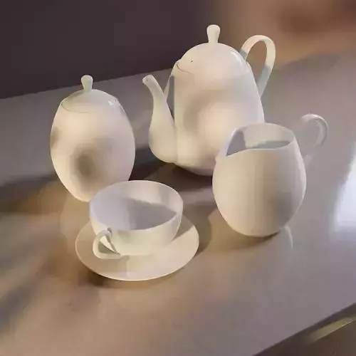 Tea Set - White Porcelain