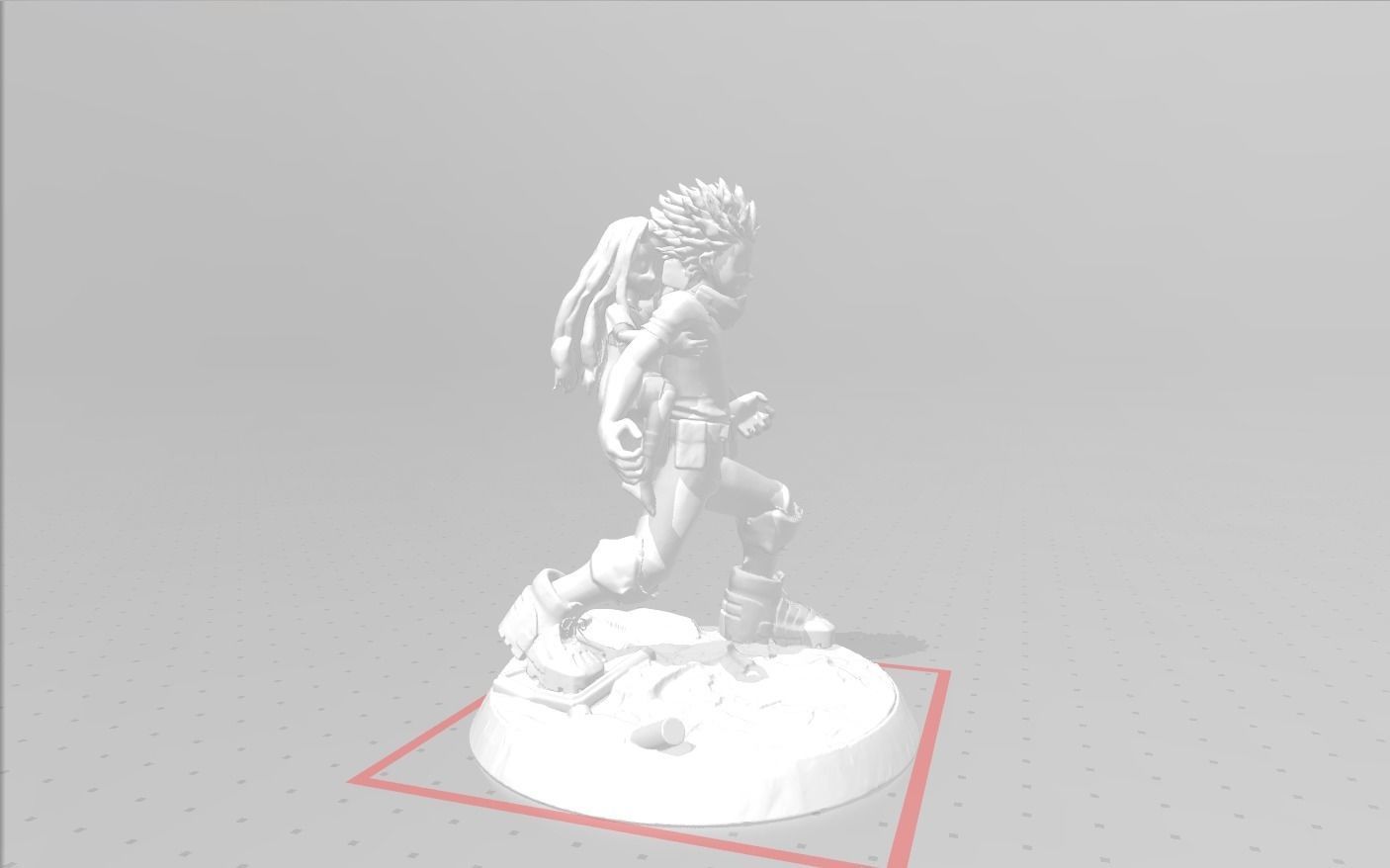 deku with eri my hero academia 3D model_2